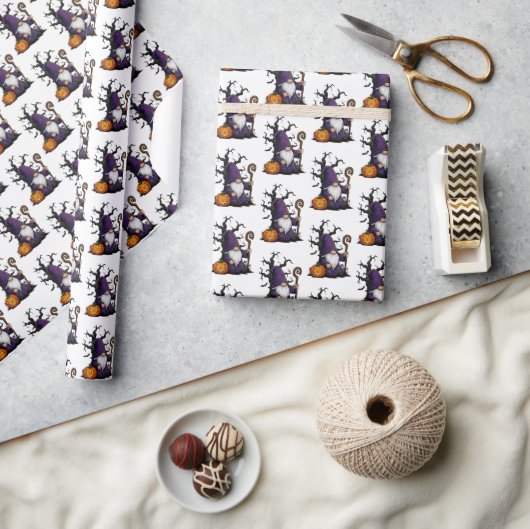 Halloween-Gnom-Wrap-Papier Geschenkpapier (Kunsthandwerk)