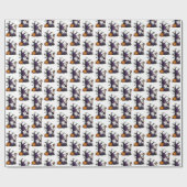 Halloween-Gnom-Wrap-Papier Geschenkpapier (Flach)