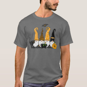 Halloween Gnomas Niedlicher Herbstkürbis T-Shirt