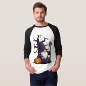 Halloween Gnome 3/4 Sleeve Raglan T-Shirt (Vorne ganz)
