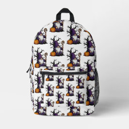 Halloween Gnome Backpack Bedruckter Rucksack