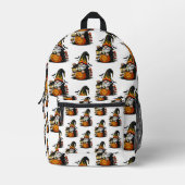 Halloween Gnome Backpack Bedruckter Rucksack (Vorderseite)