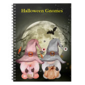 Halloween Gnome Couple Full Moon Notizblock (Vorderseite)