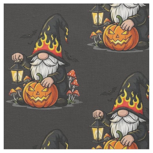 Halloween Gnome Fabric Stoff (Nahaufnahme)