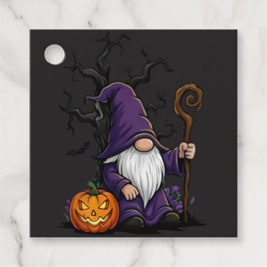 Halloween Gnome Favor Tags Geschenkanhänger (Vorderseite)