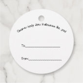 Halloween Gnome Favor Tags Geschenkanhänger (Rückseite)