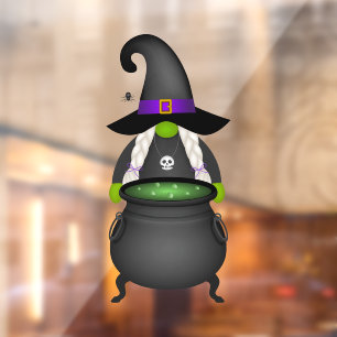 Halloween-Gnome-Fensterklammer Fensteraufkleber