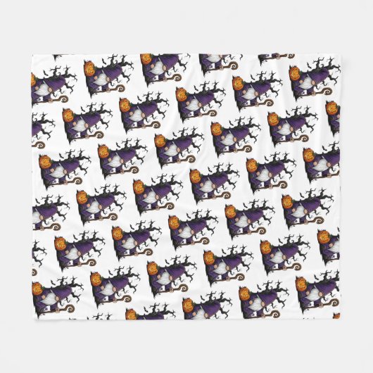 Halloween Gnome Fleece Blanket (Vorderseite (Horizontal))