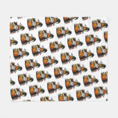 Halloween Gnome Fleece Blanket (Vorderseite (Horizontal))