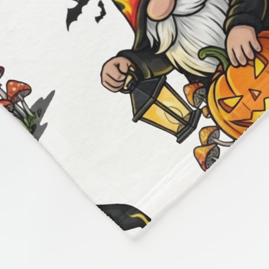 Halloween Gnome Fleece Blanket (Ecke)