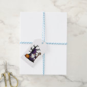 Halloween-Gnome-Geschenkanhänger Geschenkanhänger (Mit Garn)