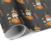 Halloween-Gnome-Geschenkpapier Geschenkpapier (Rolleneckpunkt)