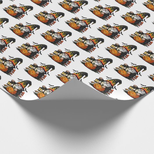 Halloween-Gnome-Geschenkpapier Geschenkpapier (Ecke)