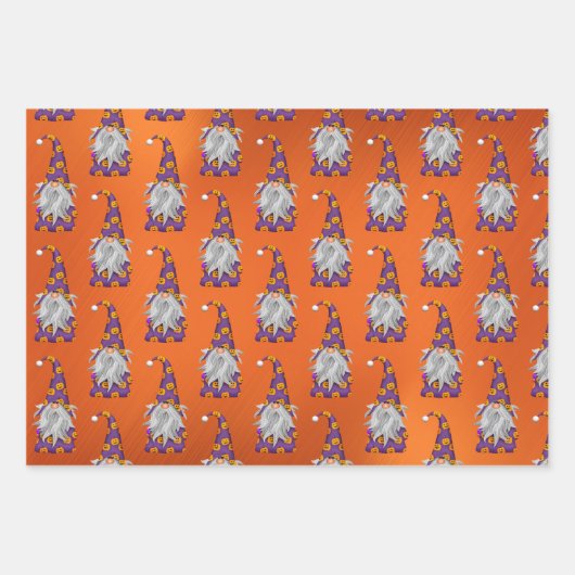 Halloween Gnome Geschenkpapier Set (Vorderseite)