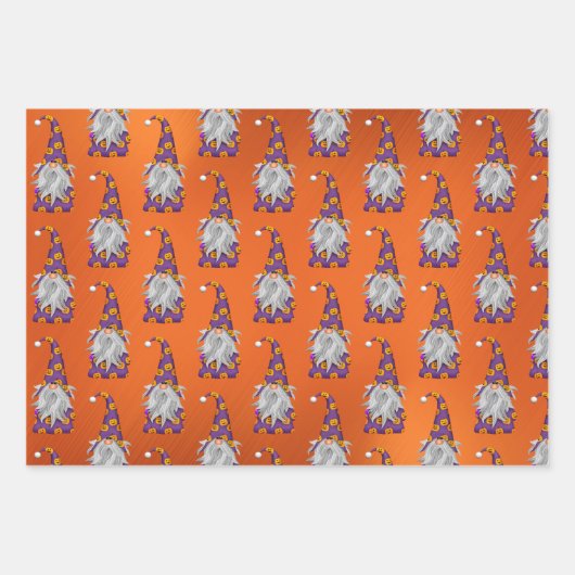 Halloween Gnome Geschenkpapier Set (Vorderseite 3)