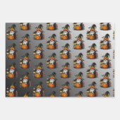 Halloween-Gnome-Geschenkpapier-Set mit 3 flachen B Geschenkpapier Set (Vorderseite 3)