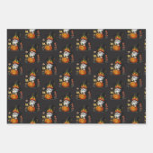 Halloween-Gnome-Geschenkpapier-Set mit 3 flachen B Geschenkpapier Set (Vorderseite 2)