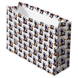 Halloween-Gnome-Geschenktasche Große Geschenktüte