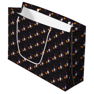 Halloween-Gnome-Geschenktasche Große Geschenktüte