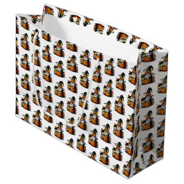 Halloween-Gnome-Geschenktüte Große Geschenktüte