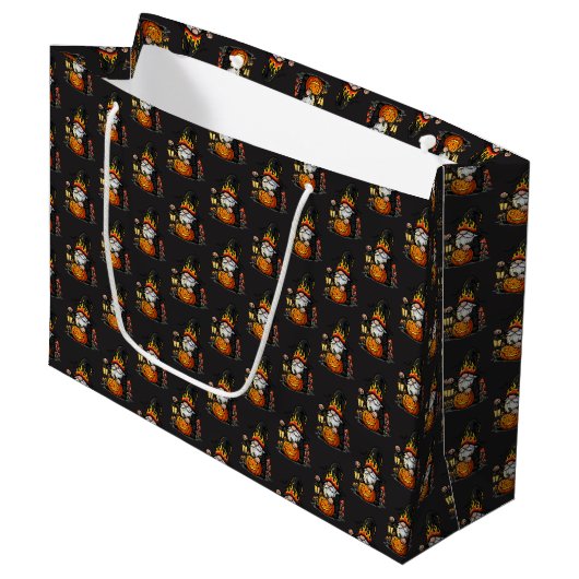 Halloween-Gnome-Geschenktüte Große Geschenktüte (Vorderseite Schrägansicht)