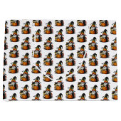 Halloween Gnome Gift Bag Große Geschenktüte (Vorderseite)