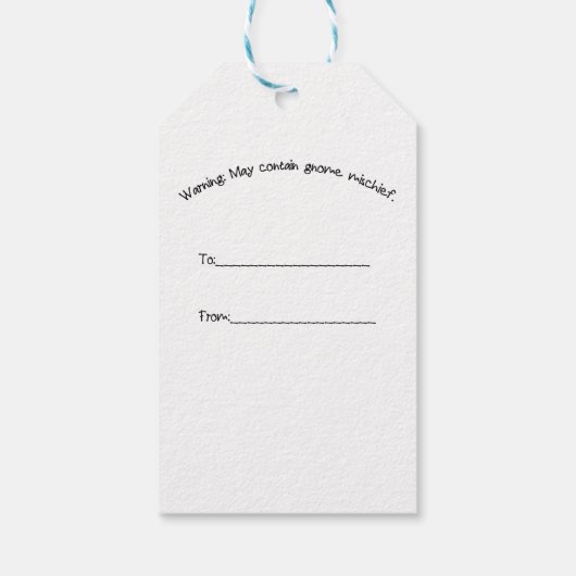 Halloween Gnome Gift Tag Geschenkanhänger (Rückseite)