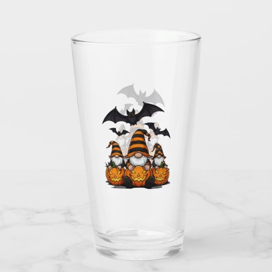 Halloween Gnome Glass Cup Glas (Rückseite)