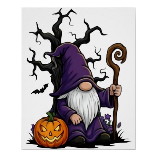 Halloween-Gnome-Glossy-Plakat Poster (Vorderseite)