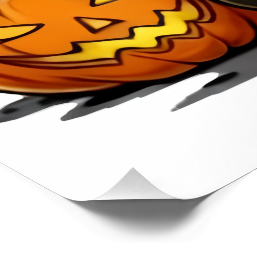 Halloween Gnome Glossy Poster (Ecke)