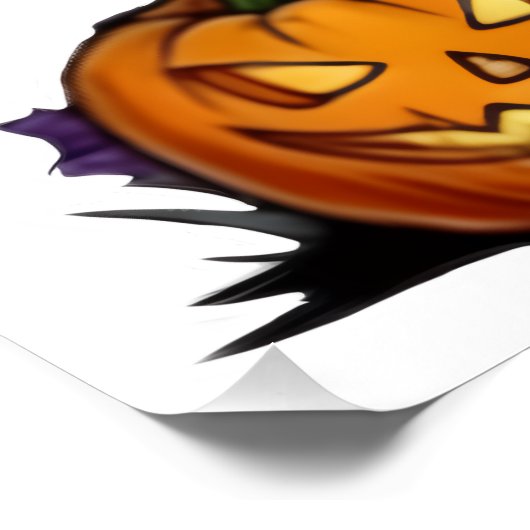 Halloween Gnome Glossy Poster (Ecke)