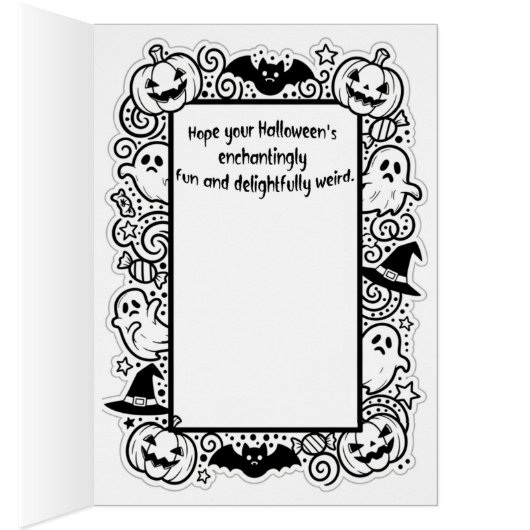 Halloween Gnome Greeting Card (Innen (Rechts))