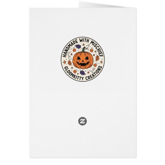 Halloween Gnome Greeting Card (Hinten)