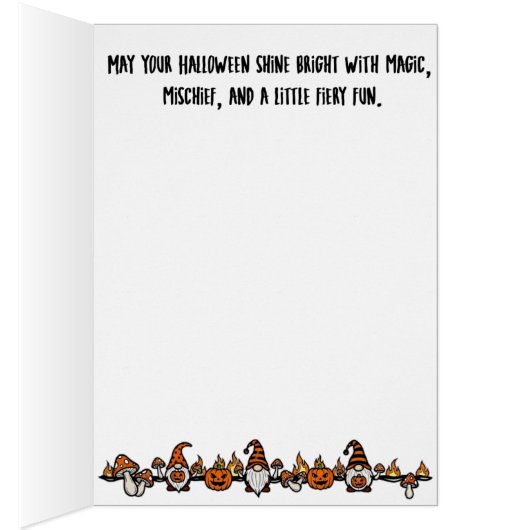 Halloween Gnome Greeting Card (Innen (Rechts))