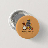 Halloween Gnome, Herbst, Kürbis, Halloween-Party Button (Vorne & Hinten)