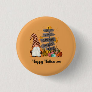 Halloween Gnome, Herbst, Kürbis, Halloween-Party Button