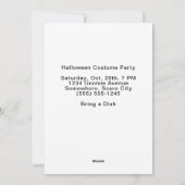 Halloween Gnome Hexenhair Black Hat Einladung (Rückseite)