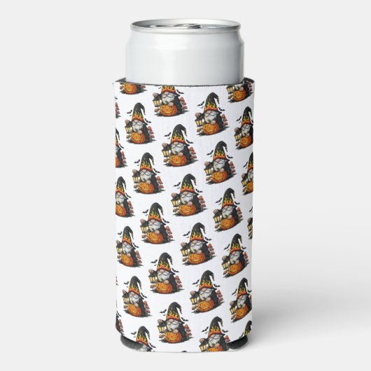 Halloween Gnome Koozie Selters Dosenkühler (Seltzer Rückseite)
