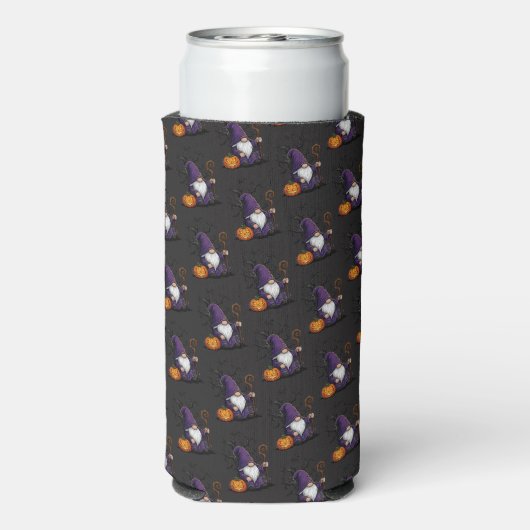 Halloween Gnome Koozie Selters Dosenkühler (Seltzer Rückseite)