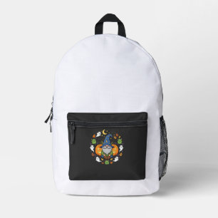 Halloween-Gnome Kürbis-Magie-Design Bedruckter Rucksack