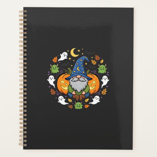 Halloween-Gnome Kürbis-Magie-Design Planer (Vorderseite)