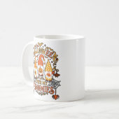 Halloween-Gnome Kürbis Spinnennetz Fledermäuse_1 Kaffeetasse (Vorderseite Links)