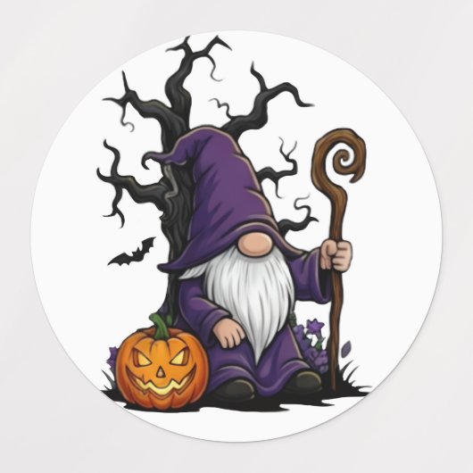 Halloween Gnome Labels Etiketten (Design 1)