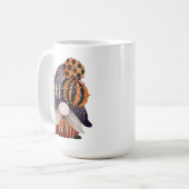 Halloween Gnome Lila & Orange Kaffeetasse (Vorderseite Links)