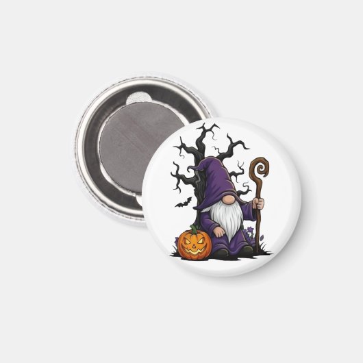 Halloween Gnome Magnet (Vorderseite/Rückseite)