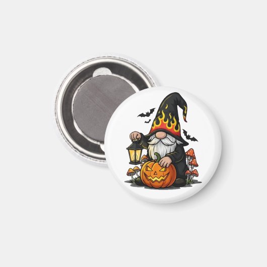 Halloween Gnome Magnet (Vorderseite/Rückseite)