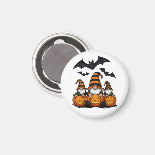Halloween-Gnome-Magnet Magnet (Vorderseite/Rückseite)