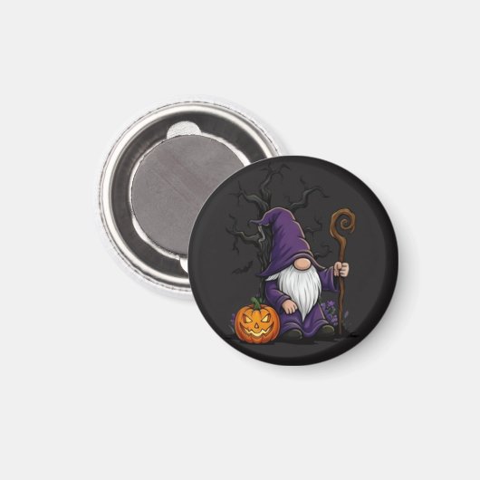 Halloween-Gnome-Magnet Magnet (Vorderseite/Rückseite)