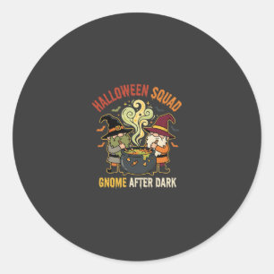 Halloween-Gnome-Midnight-Unfug Runder Aufkleber