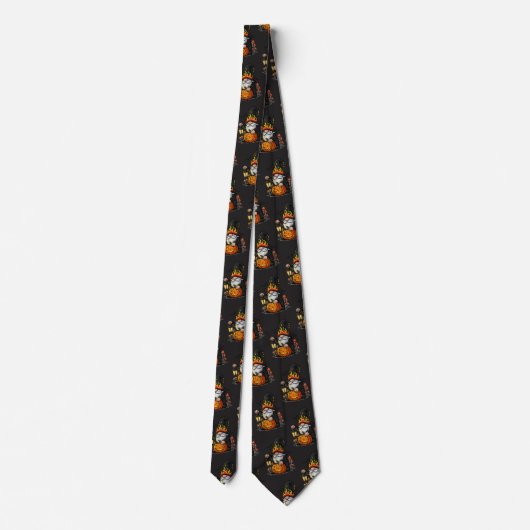Halloween Gnome Neck Tie Krawatte (Rückseite)